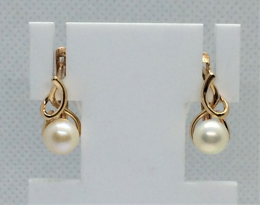 (ср-496) (Серьги) (Au 585)