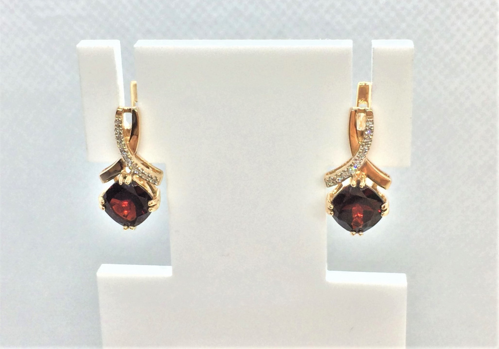 (срб-7) (Серьги) (Au 585)