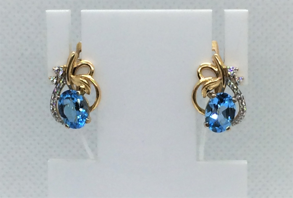 (ср-497) (Серьги) (Au 585)