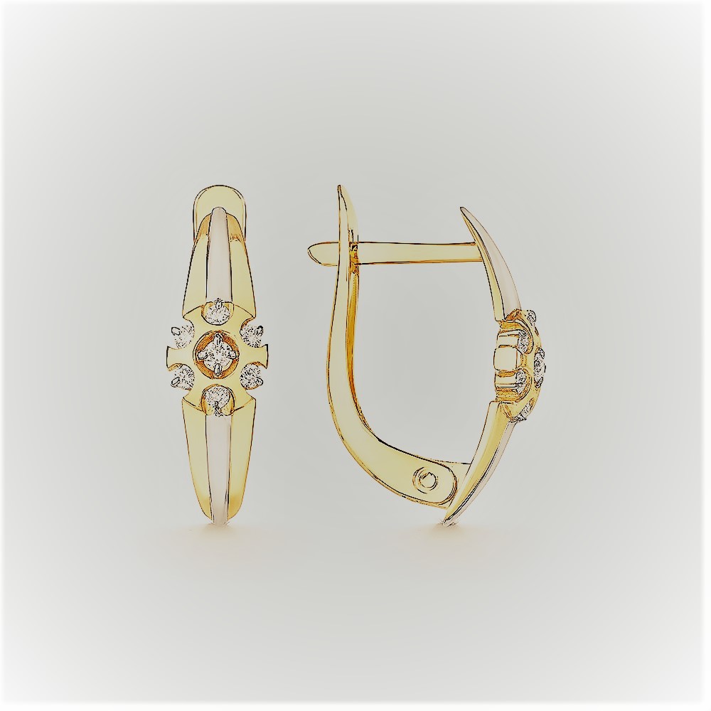 (ср-510) (Серьги) (Au 585)