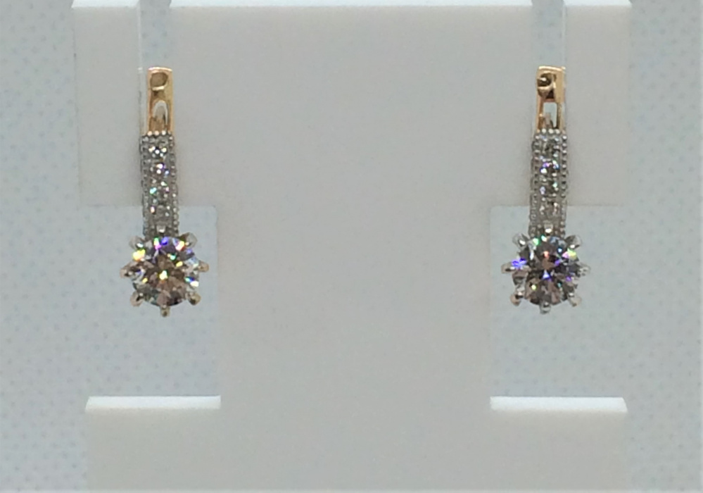 (ср-412) (Серьги) (Au 585)